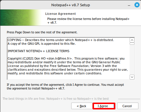 Accept License Agreement