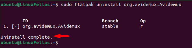Uninstall Avidemux
