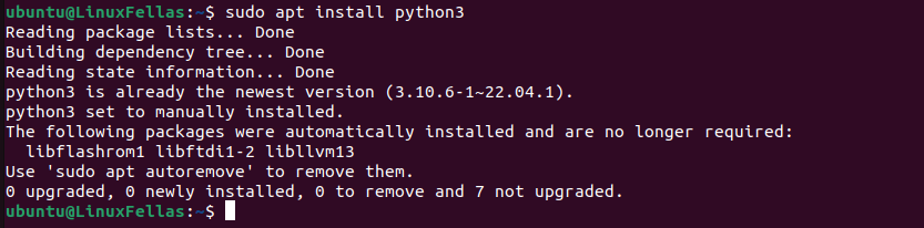 Install Python 3 on Ubuntu via official repository