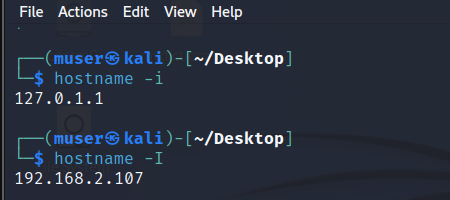 locate IP address in Kali linux